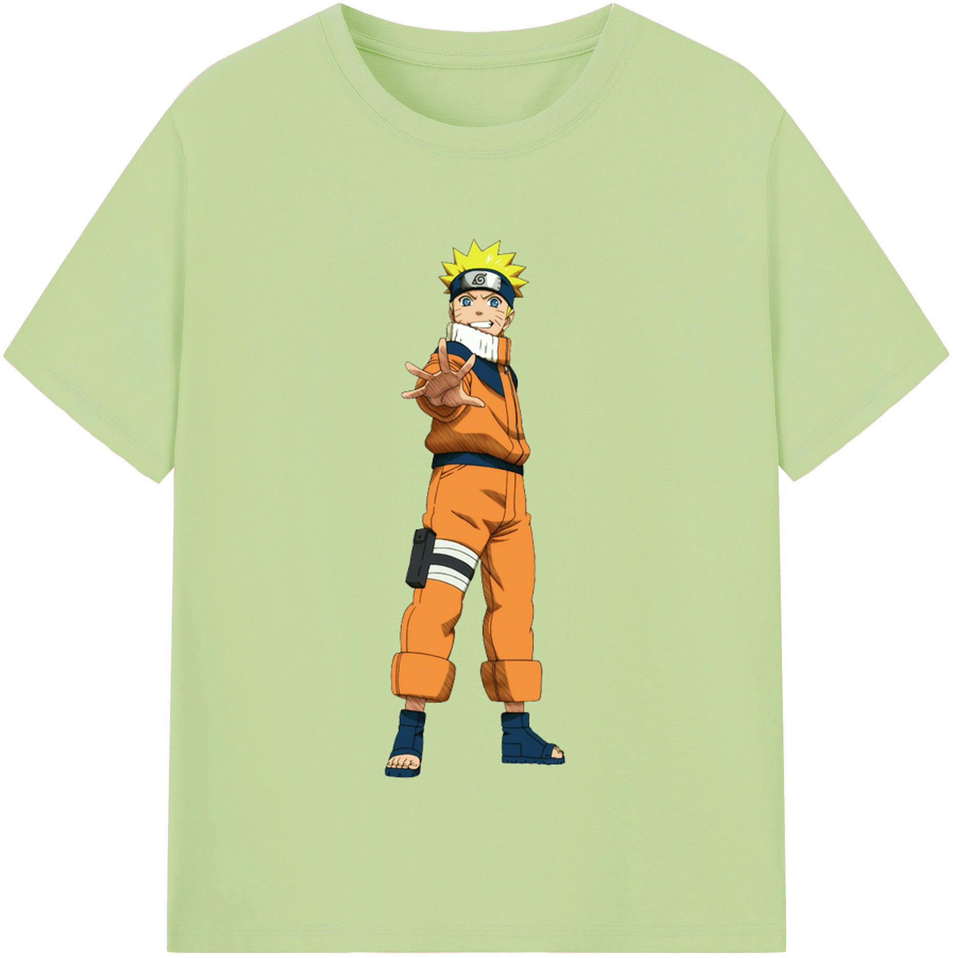 （画像用） NARUTO -ナルト- うずまき ナルト Uzumaki Naruto 綿100％半袖Tシャツ（フロントプリント）